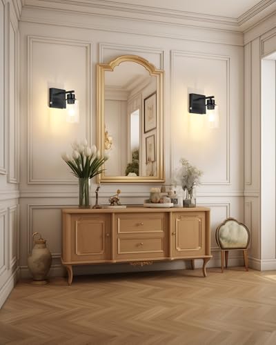 Wireless Battery Operated Wall Sconce Set of Two with Remote Control (2 Count)