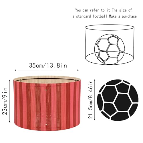 Pendant Lamp Shade Rustic Minimalist Red Stripe Decorative 13.8x9Inch