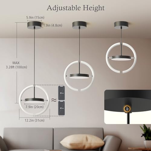 LED Saturn Pendant Lights (2 Count)