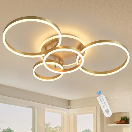 4 Ring Dimmable Low Porfile LED Ceiling Light for Bedroom