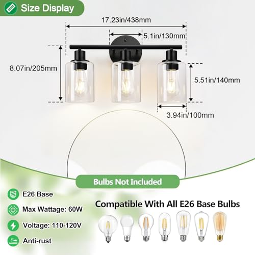3 Light Bathroom Light Fixtures