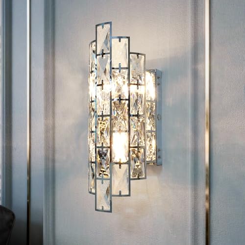 Chrome Crystal Wall Sconce