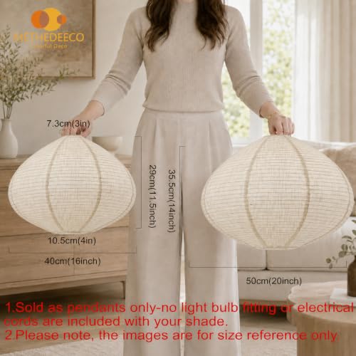Oval Linen Pendant Lamp Shade