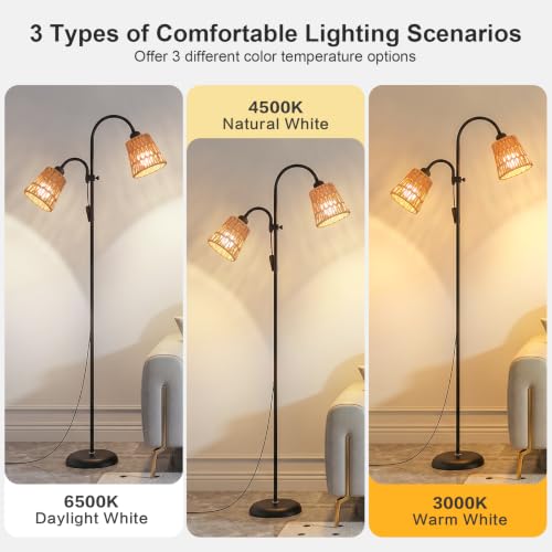 Black Arc Floor Lamps for Bedroom (Black-2)