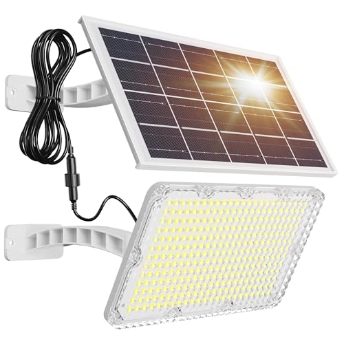 Solar Dusk to Dawn Light Outdoor 1000 Lumens 299 LED White 1 Pack
