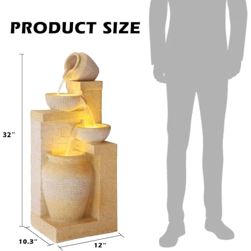 4 Tier Outdoor Indoor Water Feature Fountain