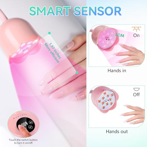 Gooseneck UV Nail Lamp Flash Cure UV Light for Gel Nails Polish