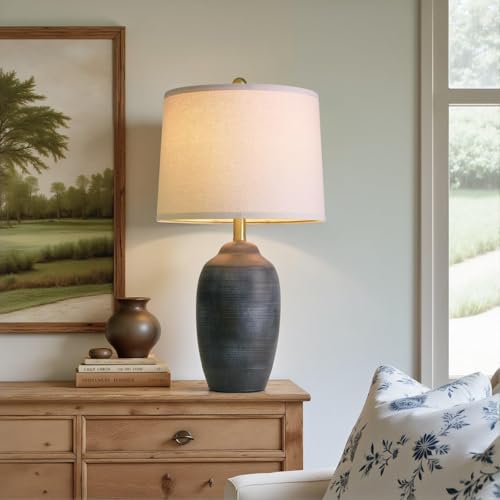 24.5" Vintage Ceramic Table Lamp with 5FT Cord