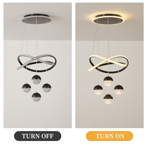Modern Black LED Chandeliers