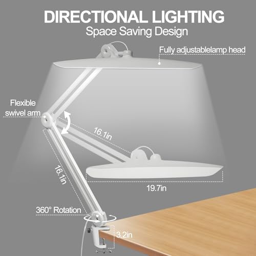 20" LED Desk Lamp with Clamp