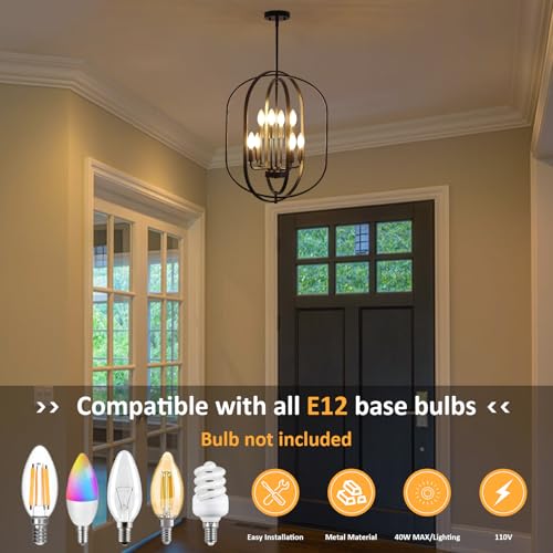 Black Chandelier for Dining Room Light Fixture