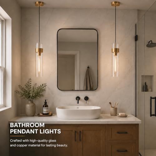 Modern Glass Brass Pendant Lights Kitchen Island