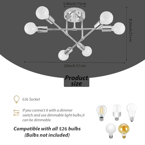 Modern Sputnik Chandelier