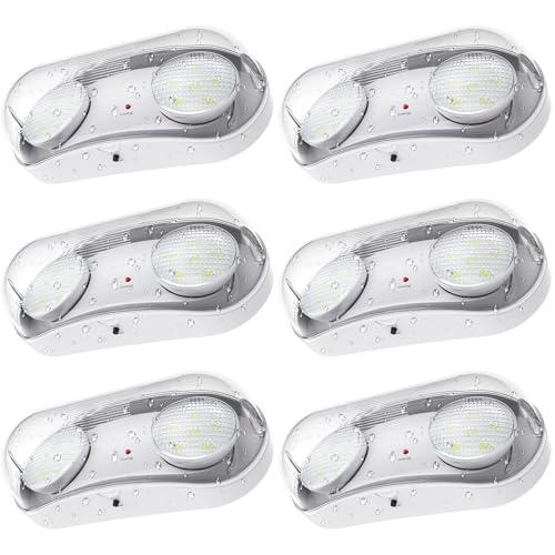 Wet Location Rated Outdoor Emergency Light (6 Count)
