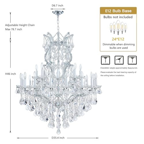 Large Silver Modern Crystal Chandelier Light Fixtures