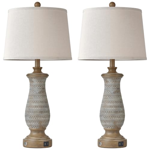 28.5" Farmhouse Table Lamps Set of 2 (2 Count)