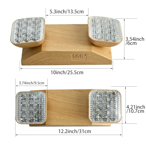 Plug in Emergency Lights for Business Home Power Failure 4Hours 300lm LED Rechargeable Light Fixtures with Battery Backup