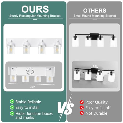 Bathroom Light Fixture White