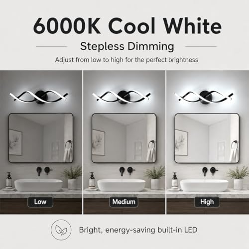 Modern Black LED Vanity Lighting