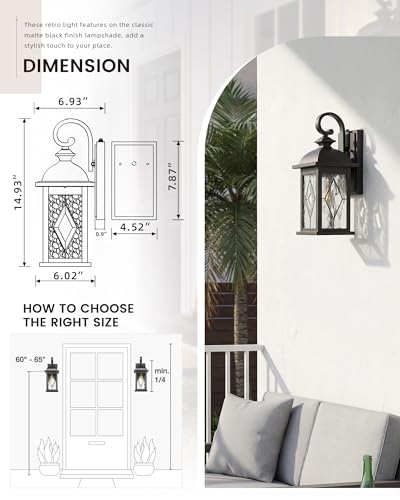 Dusk to Dawn Outdoor Front Porch Light