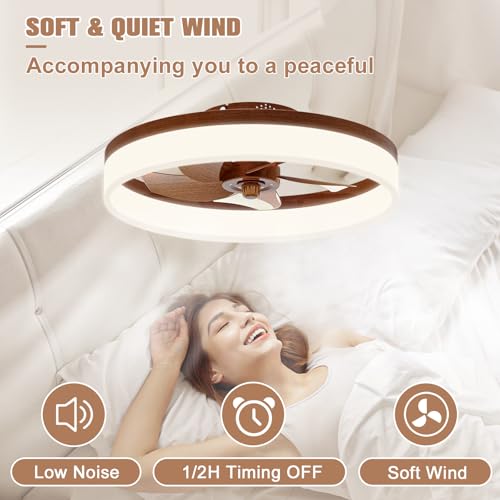 Farmhouse Ceiling Fans with Lights and Remote