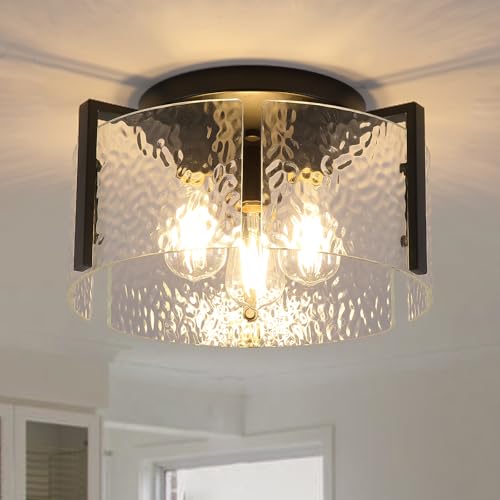 Black Flush Mount Ceiling Light Fixture