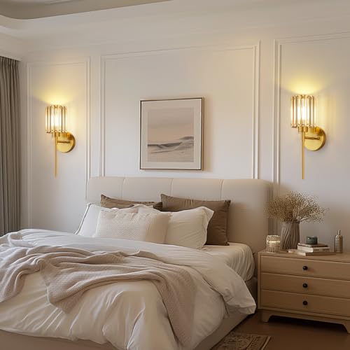 2 Pack Crystal Battery Operated Wall Sconces (2 Count)