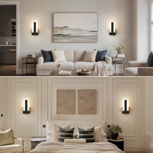 2 Pack Modern LED Wall Sconces (9.76 inch 3000K)