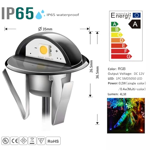 20PCS Low Voltage LED Deck Lighting Kit (20 Count)