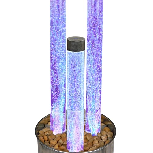 54" Tall 3 Tier Indoor and Outdoor Water Acrylic Bubble Fountain for Home