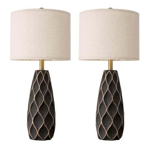 27.5" Ceramic Table Lamps for Bedroom Living Room Lamps Set of 2 (2 Count)