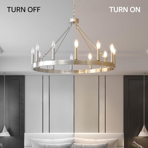 32" Silver Chandelier 12
