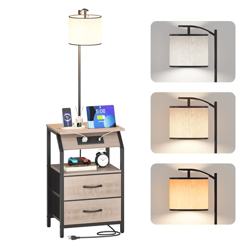 End Table with Floor Lamp