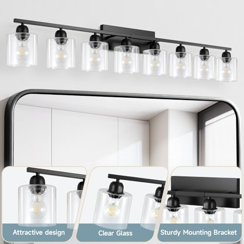 Modern 8 Light Bathroom Light Fixtures