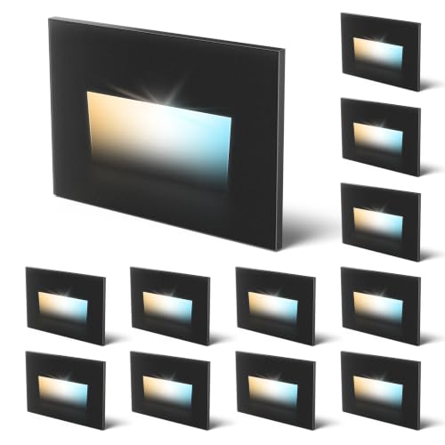 120V Hardwired Dimmable LED Stair Lights for Standard Gang Box (12 Count)
