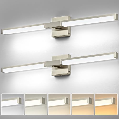 Modern Bathroom Light Fixtures Over Mirror