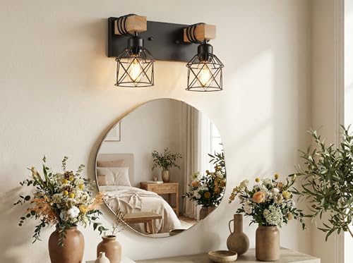 2 Light Farmhouse Vanity Light Fixture