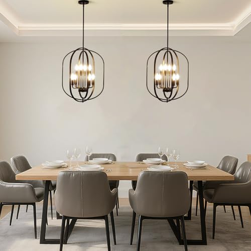 Black Chandelier for Dining Room Light Fixture