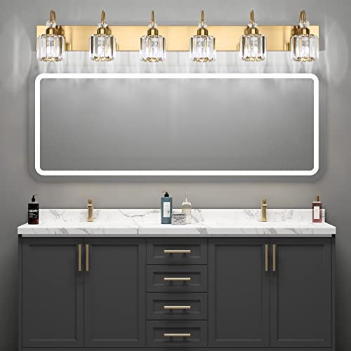 Gold Crystal Vanity Lights for Bathroom 6