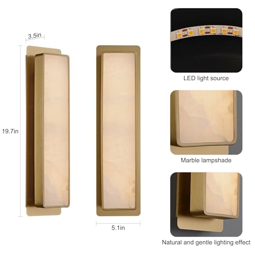 19.7" Alabaster Wall Sconce