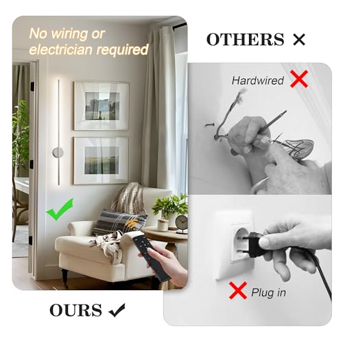 Battery Operated Modern Wall Sconce Set of Two (2 Count)