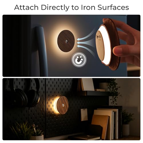 Wood Motion Sensor Night Light Indoor
