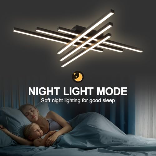 43.3" Modern Ceiling Light with Remote