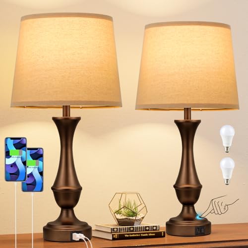 Touch Lamps for Nightstand (2 Count)