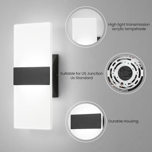 Modern LED Wall Sconces Set of Two (2 Count)