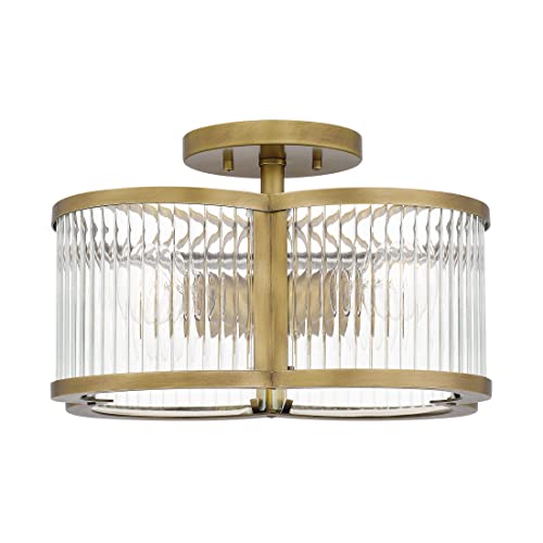 Aster 4 Light Weathered Brass Semi