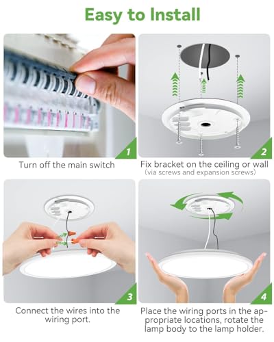 12Pack 12 Inch LED Flush Mount Ceiling Light