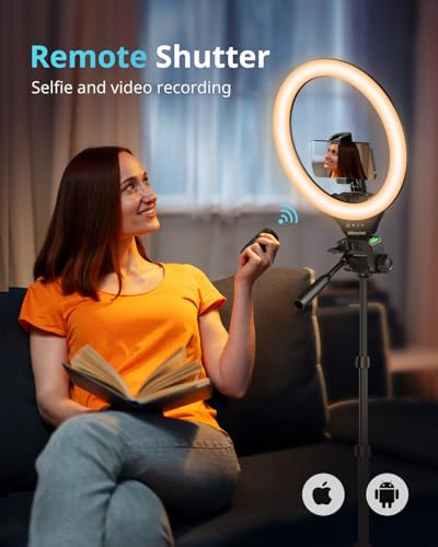 12'' LED RGB Ring Light with 62'' Tripod Stand