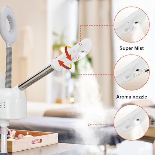 Professional Facial Steamer with 5X Magnifying Lamp