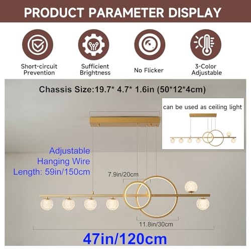 Modern Gold Chandeliers Pendant Light
